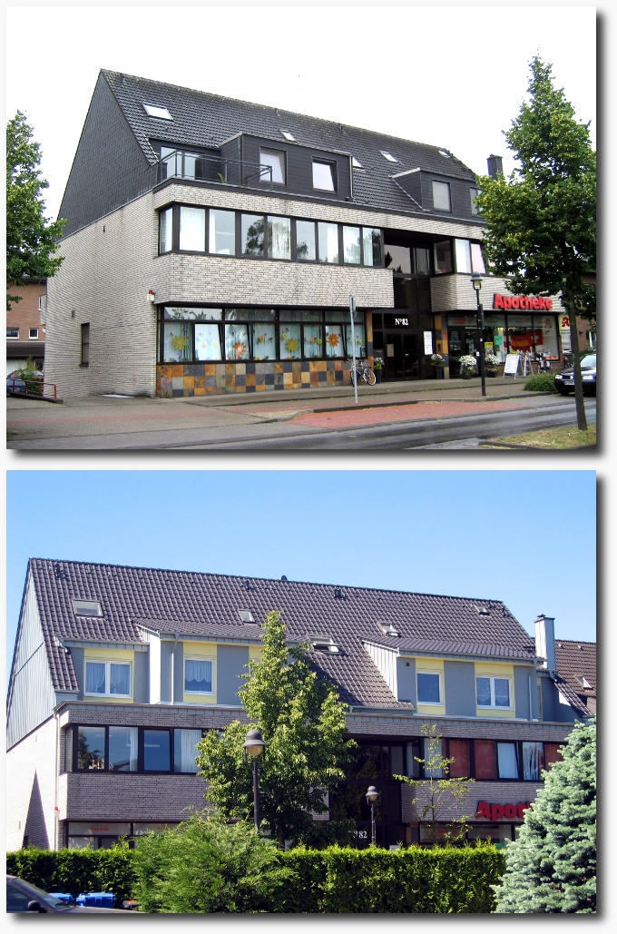 Wohn- u. Geschäftshaus vorher / nachher